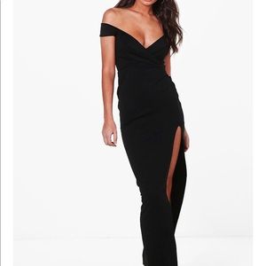Wrap Top Bardot Maxi Dress